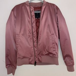 GUESS Satin Pink Bomber Jacket (Like New)